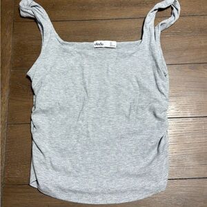 Elodie Gray Women's cinched side tank top size L